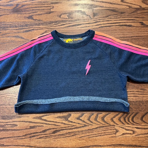 Aviator Nation Bolt Embroidery Classic Cropped Crew sweatshirt - Picture 6 of 11